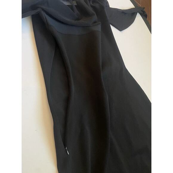 Ralph Lauren Collection Purple Label Chiffon paneled stretch knit midi dress $3k - Picture 10 of 13